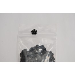 Sequins, black flowers, 10 mm (LO003)