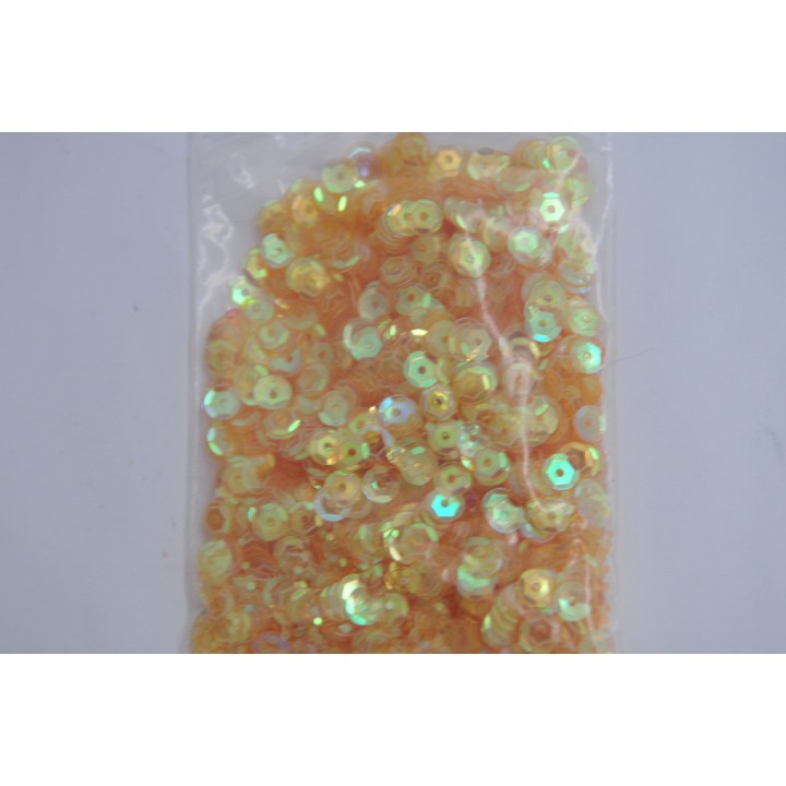 Sequins, yellow rounds, 5 mm (LO007)