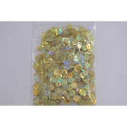 Paillettes rondes jaune/vert, 5 mm (LO008)
