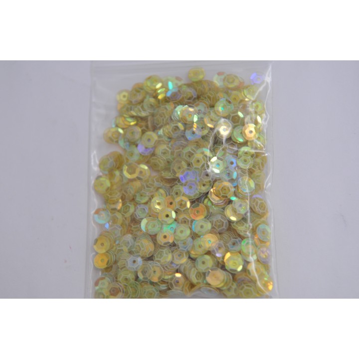 Pailletten rund gelb/grün, 5 mm (LO008)