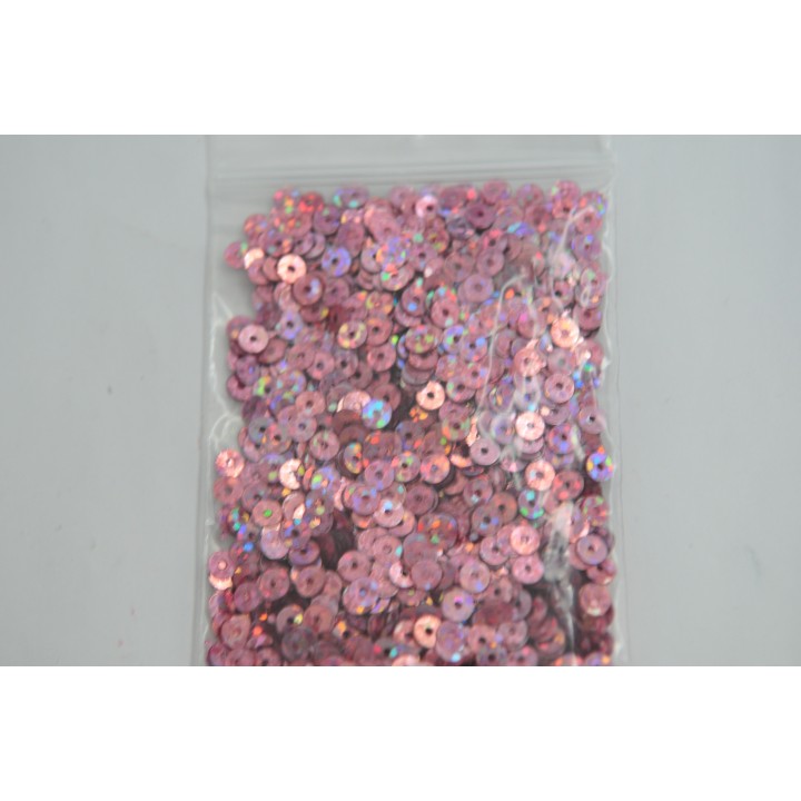 Paillettes rondes roses scintillantes, 5 mm (LO011)
