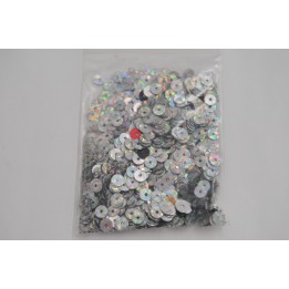 Pailletten rund Silber-Glitzer, 5 mm (LO017)