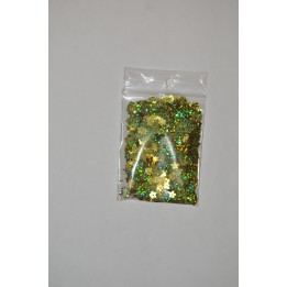 Paillettes fleurs or scintillantes, 3 mm (LO018)