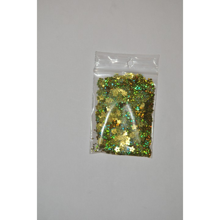 Pailletten Blümchen Gold-Glitzer, 3 mm (LO018)