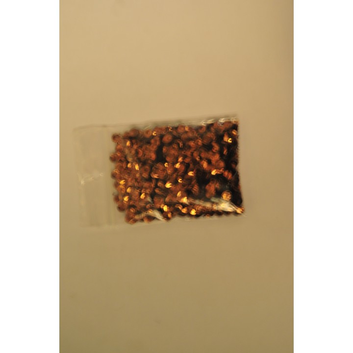 Sequins, brown rounds, 3 mm (LO019)