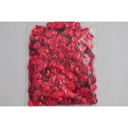 Sequins, red rounds, 5 mm (LO021)