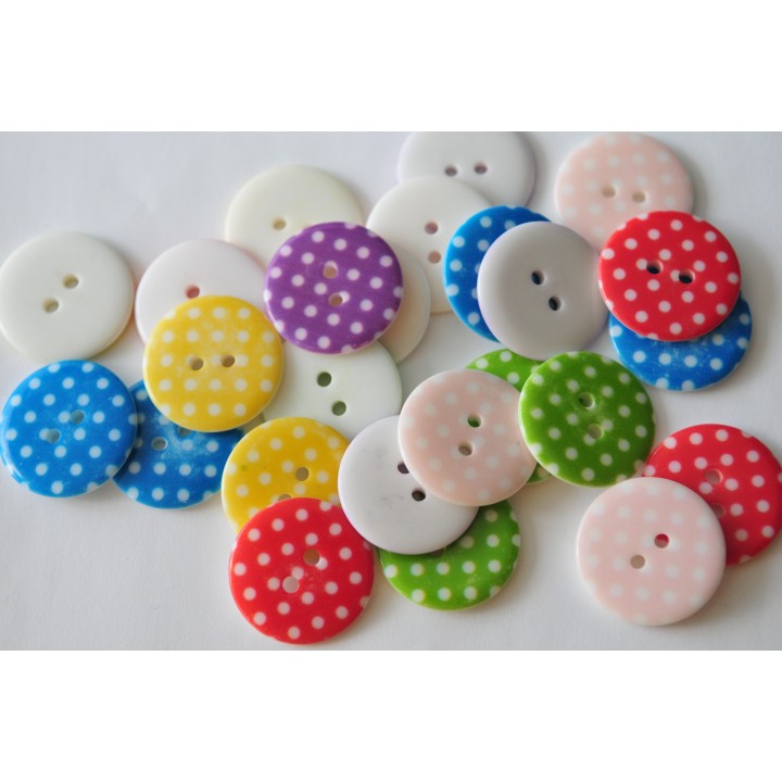 Polka dot button (W01395)
