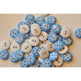 Wooden round, Christmas star (NB168)