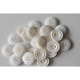 Wit, 4 gaten, 18 mm (OK004)